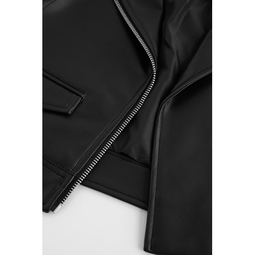 자라 Zara FAUX LEATHER BIKER JACKET