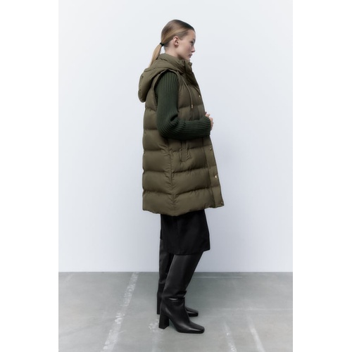 자라 Zara HOODED PADDED VEST