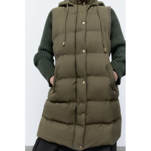 자라 Zara HOODED PADDED VEST