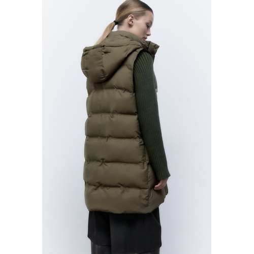 자라 Zara HOODED PADDED VEST