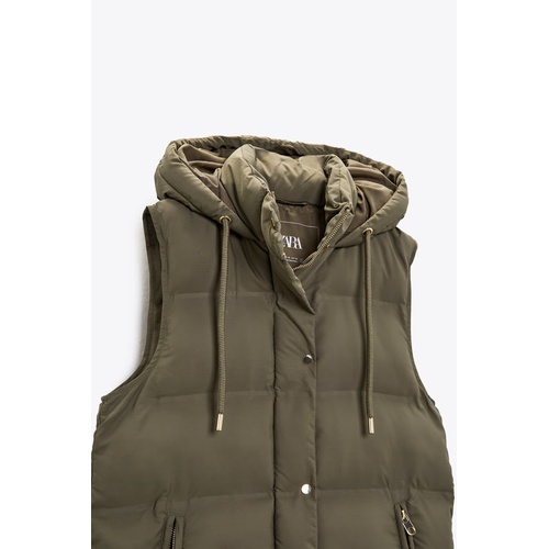 자라 Zara HOODED PADDED VEST