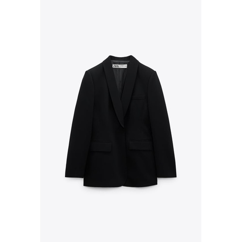 자라 Zara Long sleeve lapel collar blazer. Welt pockets with flaps at front. Front button closure.