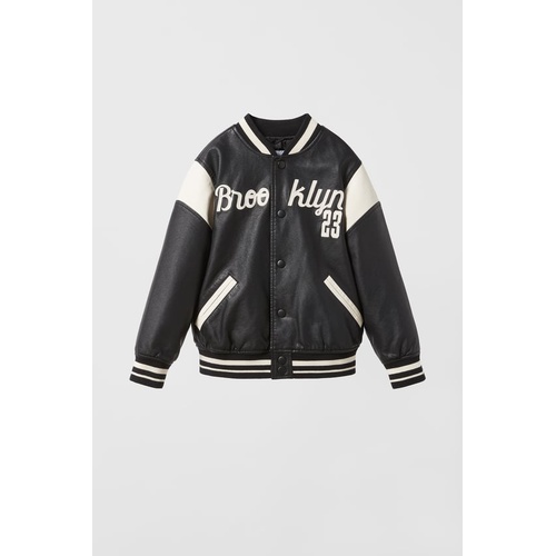 자라 Zara FAUX LEATHER BOMBER