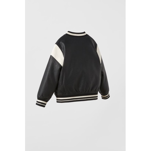 자라 Zara FAUX LEATHER BOMBER