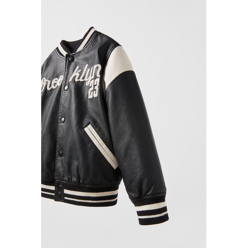 자라 Zara FAUX LEATHER BOMBER