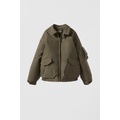 Zara LAPEL COLLAR BOMBER JACKET