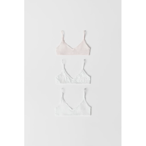 자라 Zara KIDS/ THREE-PACK OF FLORAL BRALETTES