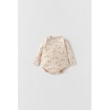 Zara TREE PRINT RIBBED BODYSUIT