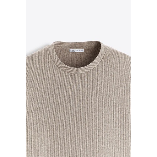 자라 Zara RIBBED T-SHIRT