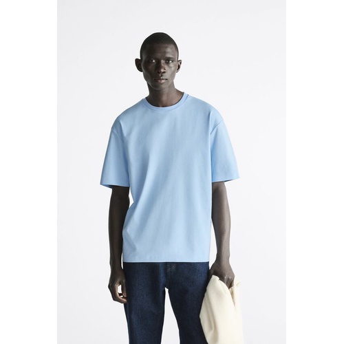 자라 Zara HEAT-SEALED TRIM T-SHIRT