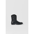 Zara KIDS/ LEATHER COWBOY ANKLE BOOTS