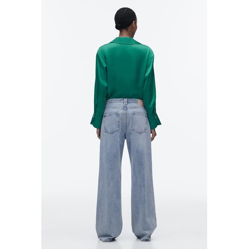 자라 Zara Z1975 MID RISE STRAIGHT LONG LENGTH JEANS