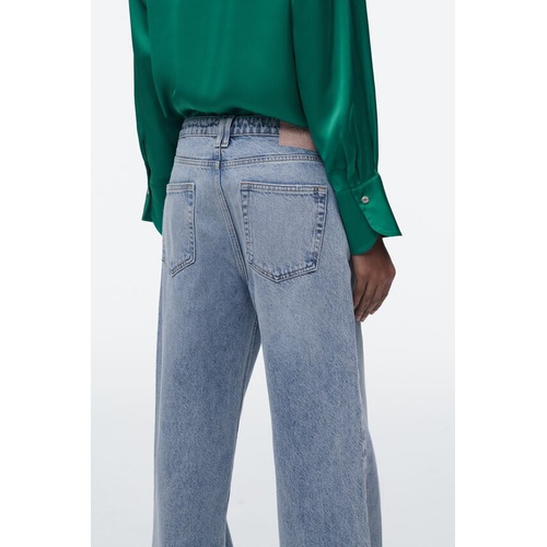 자라 Zara Z1975 MID RISE STRAIGHT LONG LENGTH JEANS