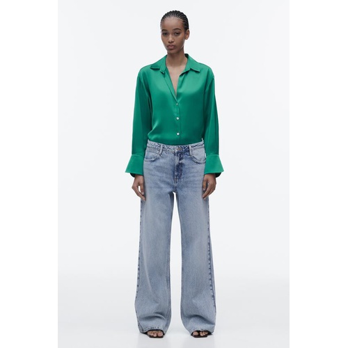 자라 Zara Z1975 MID RISE STRAIGHT LONG LENGTH JEANS