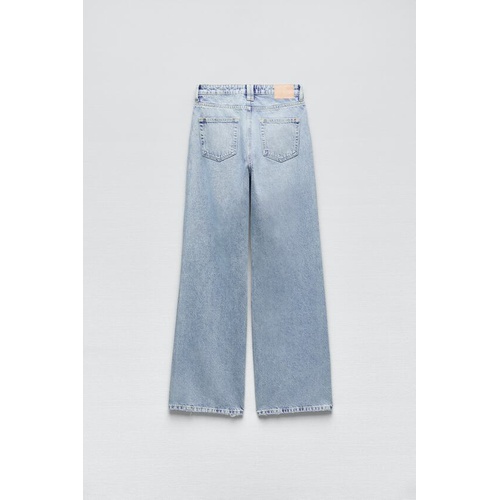 자라 Zara Z1975 MID RISE STRAIGHT LONG LENGTH JEANS