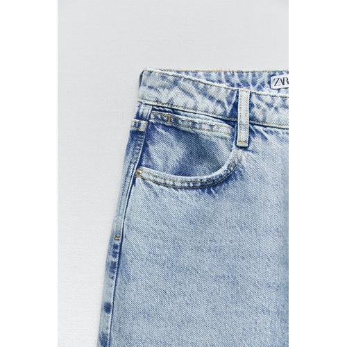 자라 Zara Z1975 MID RISE STRAIGHT LONG LENGTH JEANS