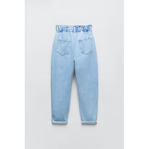 자라 Zara Z1975 BAGGY PAPERBAG JEANS