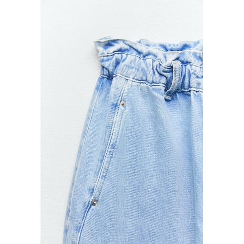 자라 Zara Z1975 BAGGY PAPERBAG JEANS