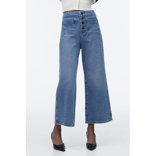 자라 Zara Z1975 CROPPED WIDE LEG JEANS