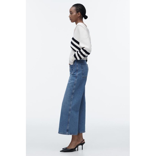 자라 Zara Z1975 CROPPED WIDE LEG JEANS