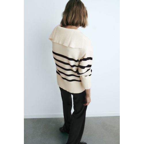 자라 Zara STRIPED KNIT SWEATER