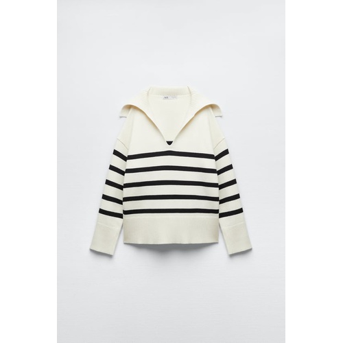 자라 Zara STRIPED KNIT SWEATER