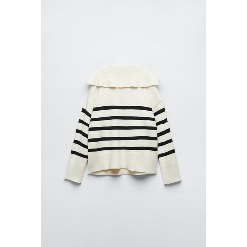 자라 Zara STRIPED KNIT SWEATER