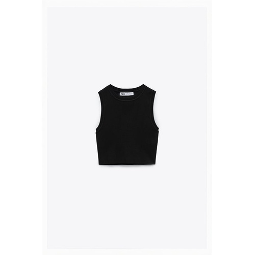 자라 Zara CROPPED KNIT TOP