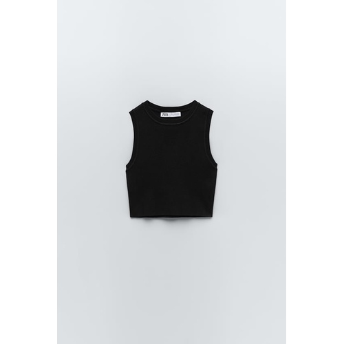 자라 Zara CROPPED KNIT TOP