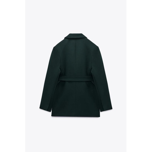 자라 Zara STRAIGHT CUT BELTED BLAZER