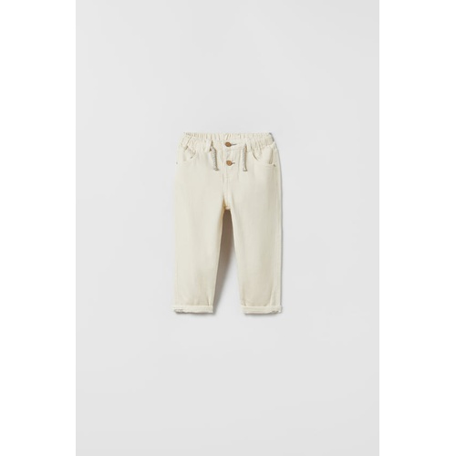 자라 Zara SOLID COLOR LOW RISE PANTS