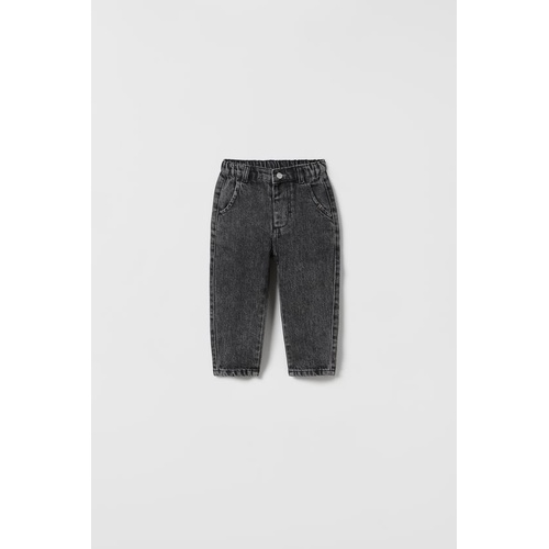 자라 Zara CONTRAST POCKET BAGGY JEANS