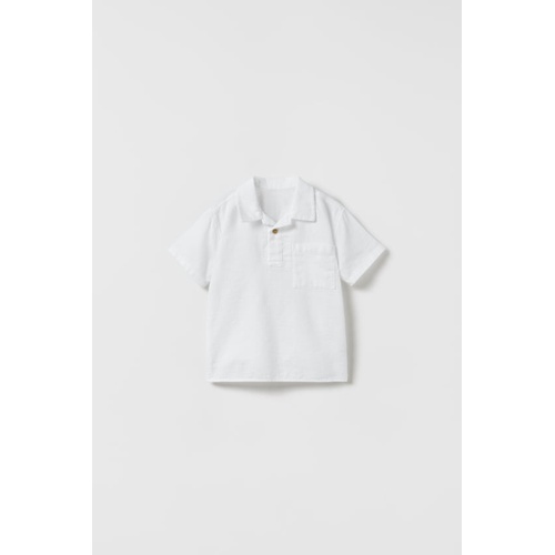 자라 Zara TEXTURED POLO SHIRT