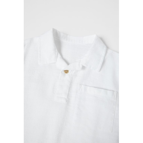 자라 Zara TEXTURED POLO SHIRT