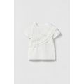 Zara TULLE APPLIQUEE T-SHIRT