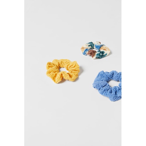 자라 Zara THREE-PACK OF TIE DYE SCRUNCHIES