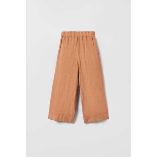 자라 Zara PLEATED LINEN PANTS