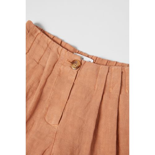 자라 Zara PLEATED LINEN PANTS