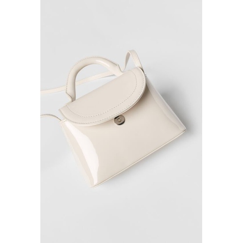 자라 Zara KIDS/ FAUX PATENT LEATHER CROSSBODY BAG