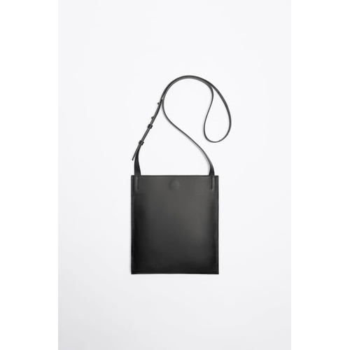 자라 Zara LEATHER CROSSBODY BAG