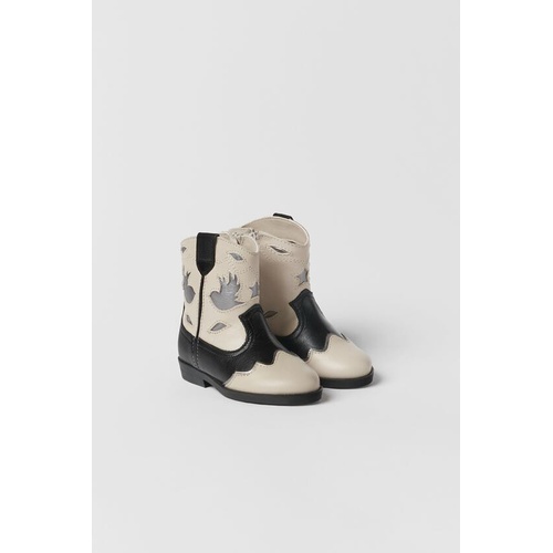 자라 Zara BABY/ LEATHER COWBOY BOOTS