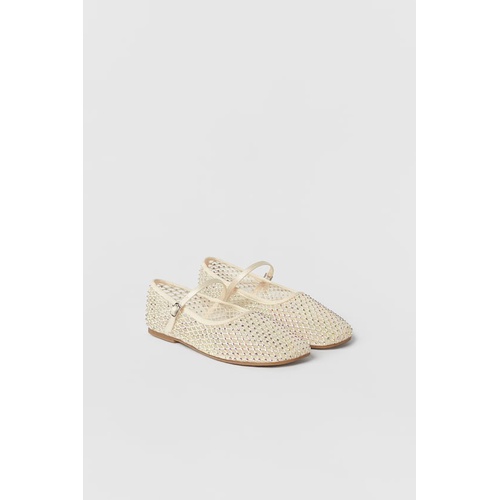 자라 Zara KIDS/ RHINESTONE BALLET FLATS