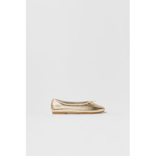 자라 Zara KIDS/ METALLIC BALLET FLATS