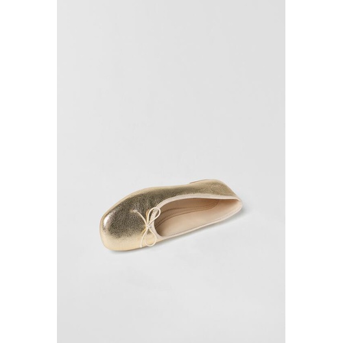 자라 Zara KIDS/ METALLIC BALLET FLATS