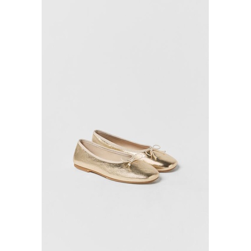 자라 Zara KIDS/ METALLIC BALLET FLATS