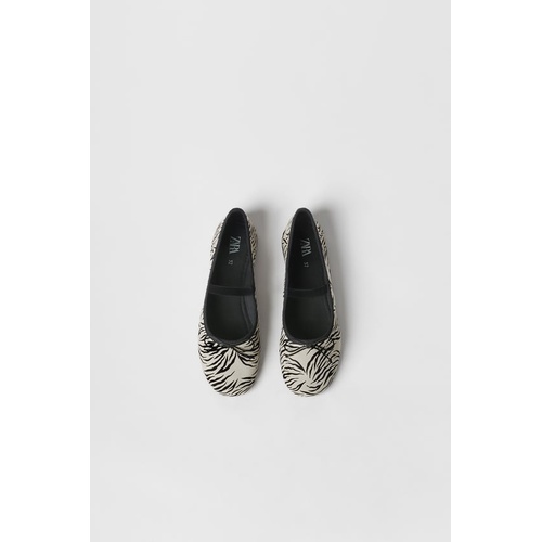 자라 Zara KIDS/ ANIMAL PRINT BALLET FLATS