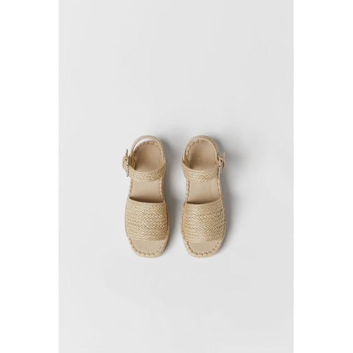 자라 Zara KIDS/ JUTE PLATFORM SANDALS