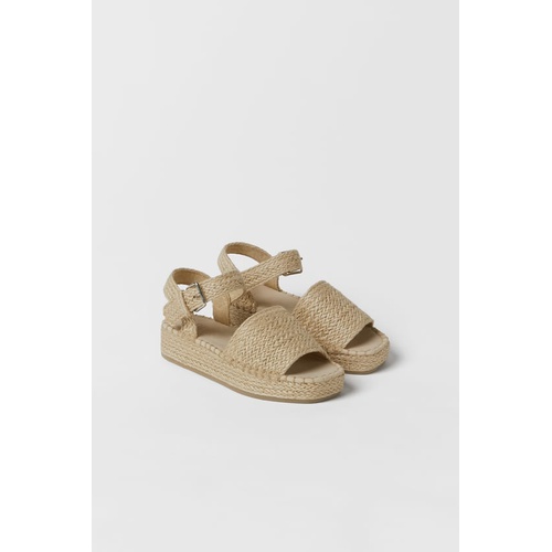 자라 Zara KIDS/ JUTE PLATFORM SANDALS