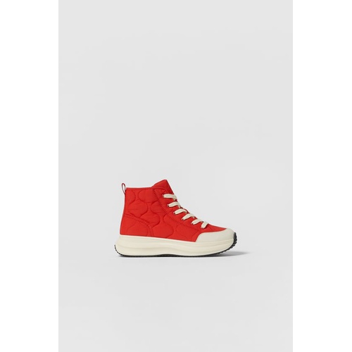 자라 Zara KIDS/ QUILTED HIGH-TOP SNEAKERS