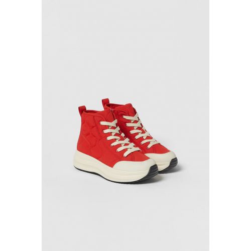 자라 Zara KIDS/ QUILTED HIGH-TOP SNEAKERS